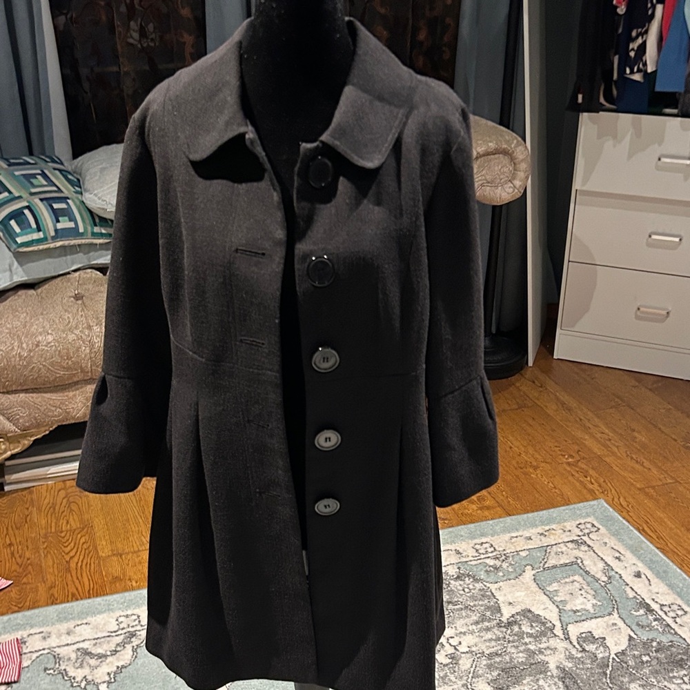 AGB Elegant Black Trench Coat